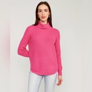 Elena Wang Pink Turtleneck Sweater